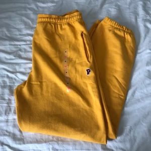 Mustard yellow jogger pants